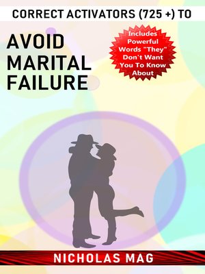 cover image of Correct Activators (725 +) to Avoid Marital Failure
